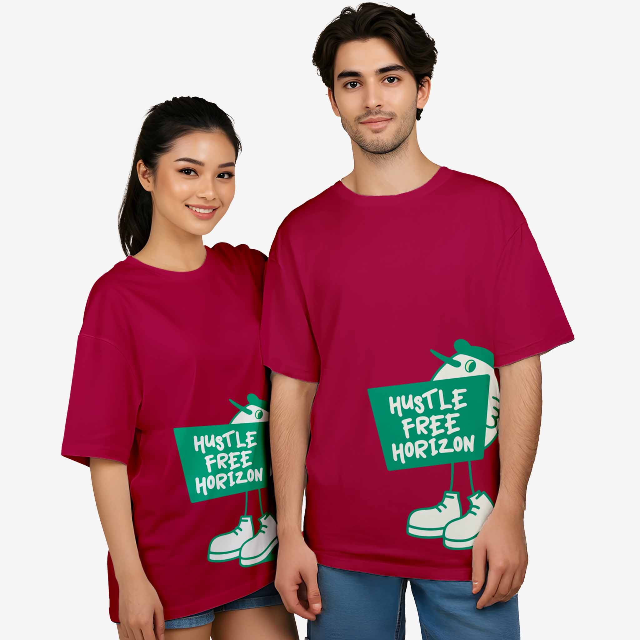 Hustle Free Horizon Oversized T-shirt
